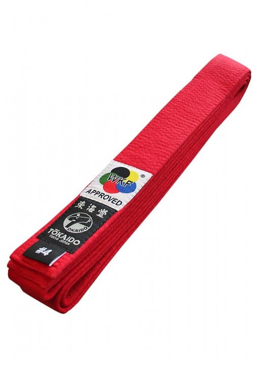 Ceinture de karaté Tokaido WKF rouge