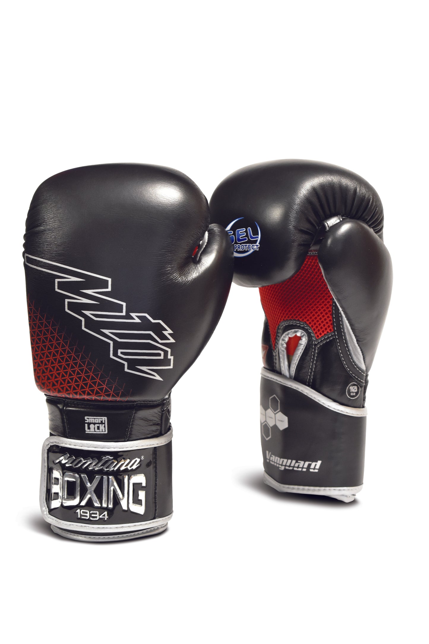 Gants boxe Vanguard Montana noir rouge