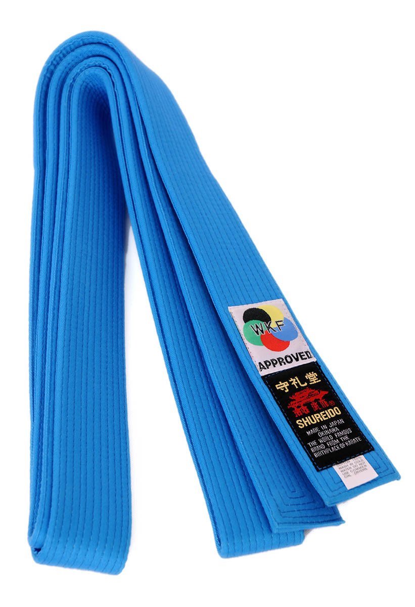Ceinture de karaté bleu Shureido coton