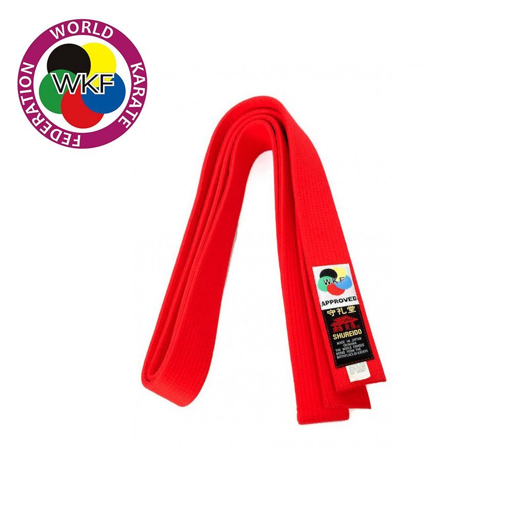 Ceinture de karaté rouge Shureido coton