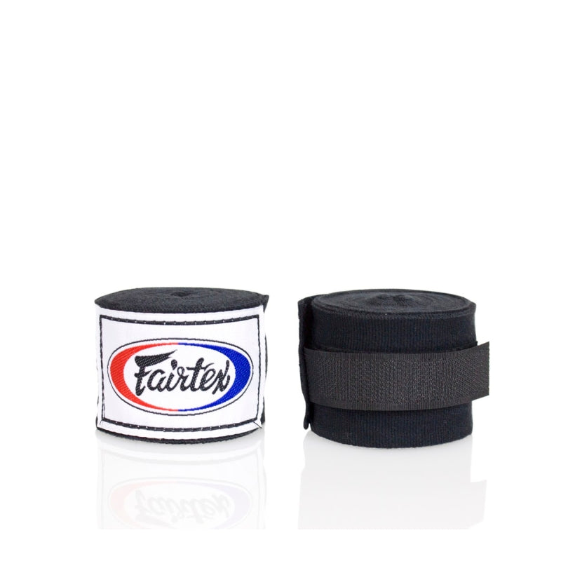 Bandes de boxe coton et lycra 4,5 m Fairtex noir