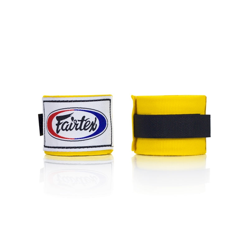 Bandes de boxe coton et lycra 4,5 m Fairtex jaune