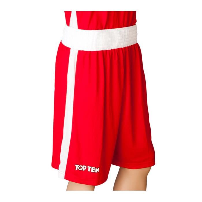 Short de boxe anglaise premium Topten rouge