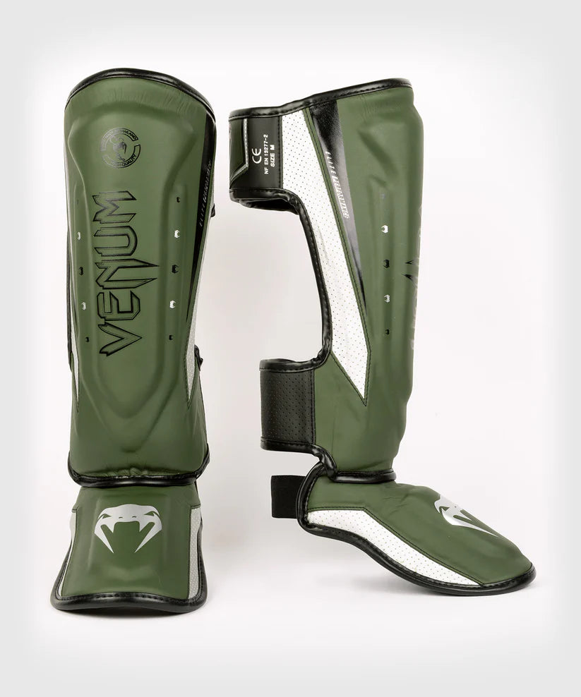 Protège-tibias Venum Elite Kaki
