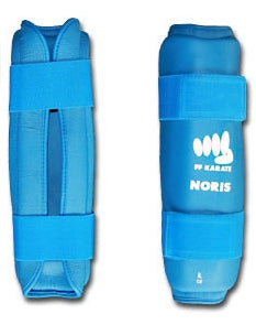 Protection tibias homologué FF Karate Noris bleu