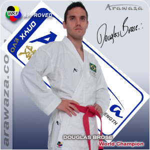 Kimono karaté combat Arawaza Onyx evolution WKF blanc
