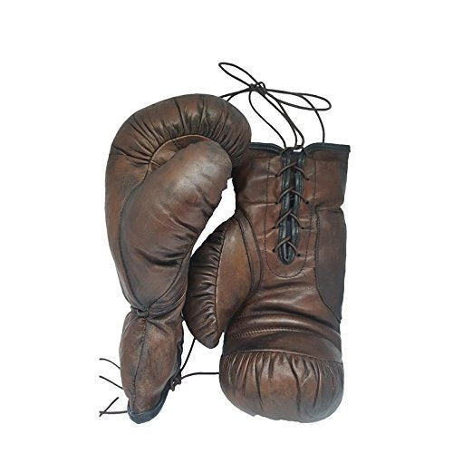 Gants boxe vintage collection cuir Marron foncé