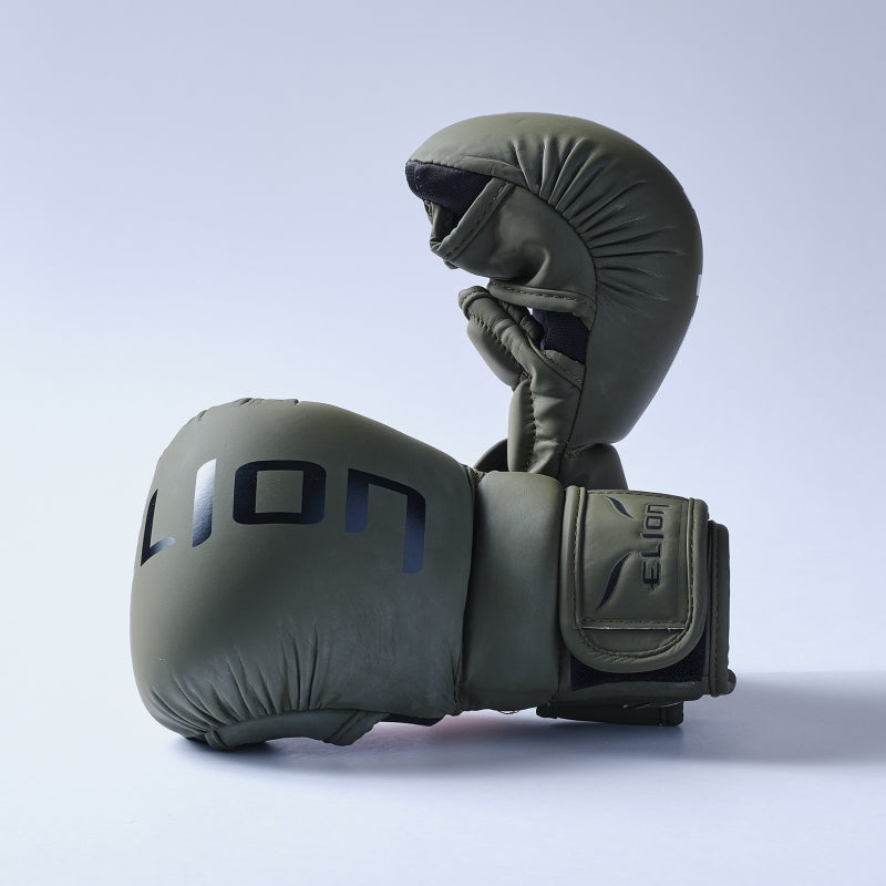 Gants pu MMA super sparring ultra padding Kaki/Noir ELION