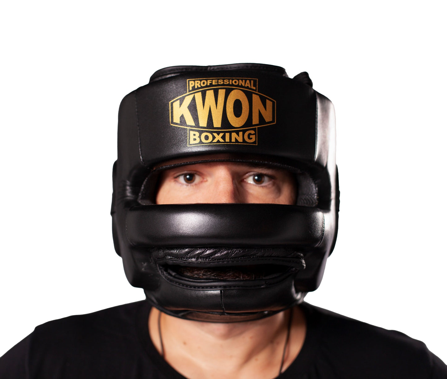 Casque de boxe avec barre Kwon noir