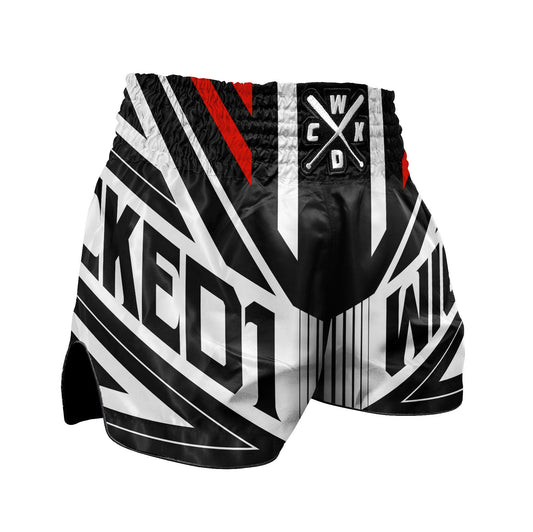Short Muay-thai et Kick WickedOne District noir/blanc