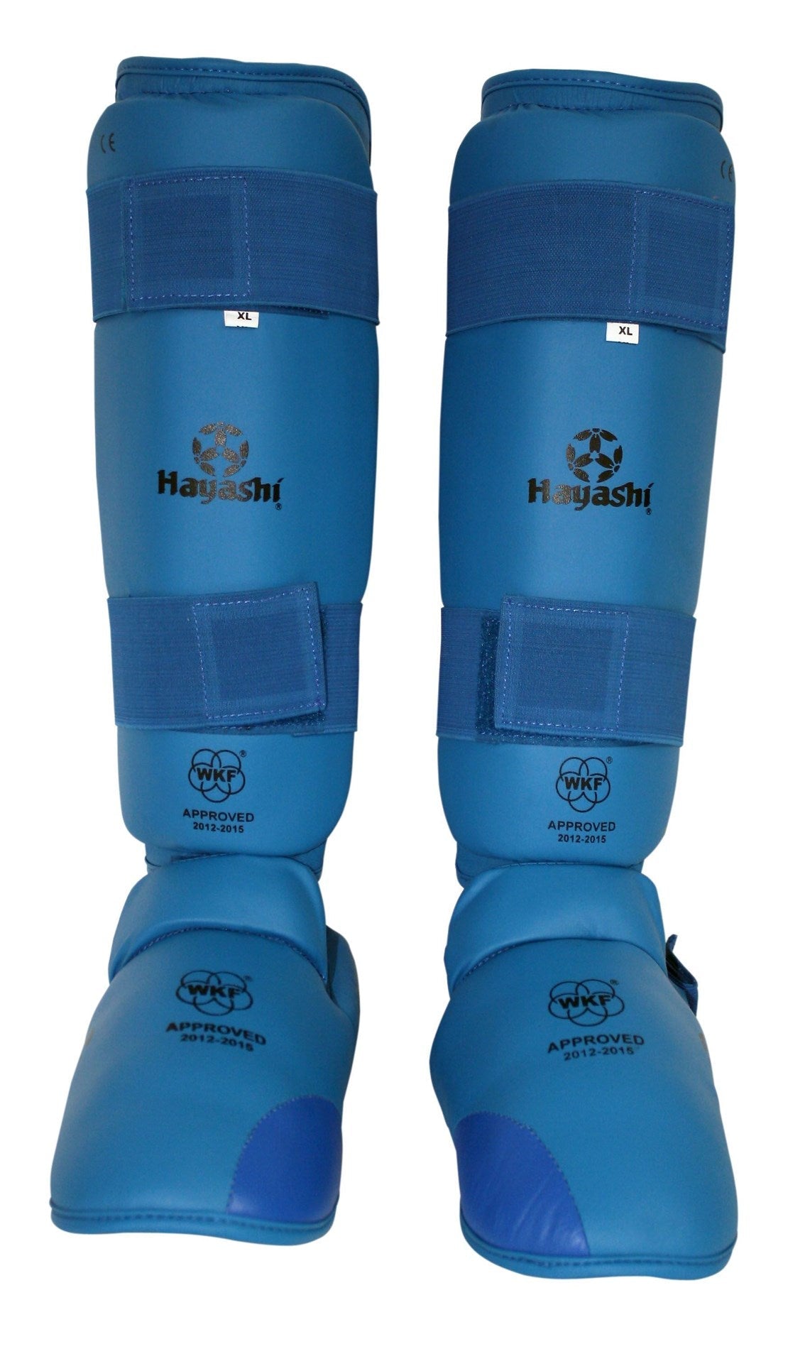 Protège-tibias et pieds amovible Karaté  Hayashi WKF bleu