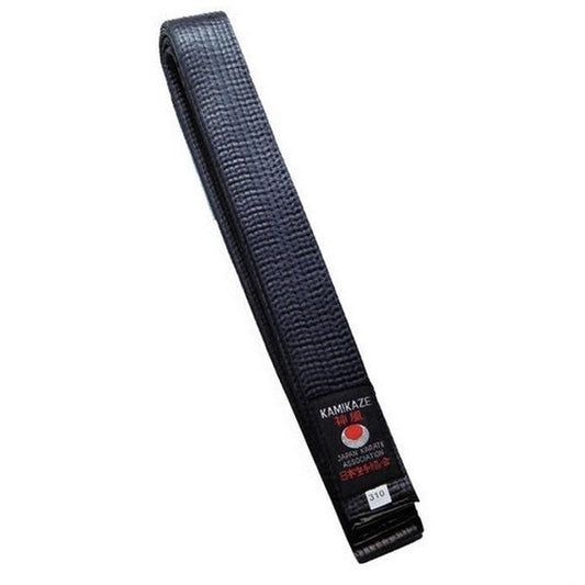 Ceinture de karaté noire Soie/Satin Kamikaze