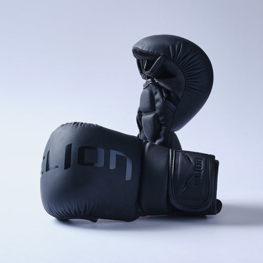 Gants pu MMA super sparring ultra padding noir ELION