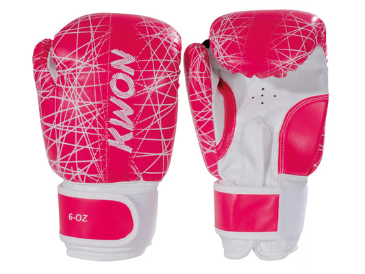 Gants de boxe enfant Kwon neon rose